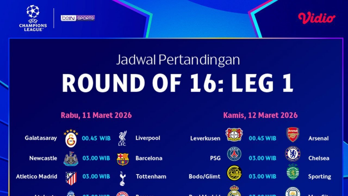 Jadwal UCL Malam Ini Pertandingan Babak Perempat Final